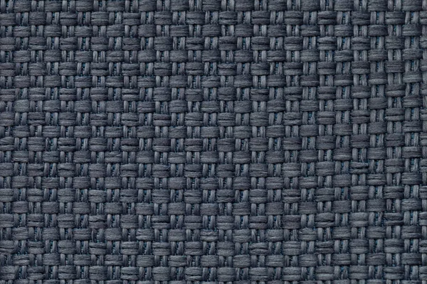 Latar belakang tekstil biru tua dengan pola kotak-kotak, closeup. Struktur dari makro kain . — Stok Foto