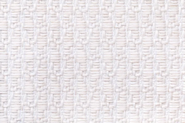 Fondo de lana de punto blanco con patrón de tela suave y suave. Textura del primer plano textil . — Foto de Stock