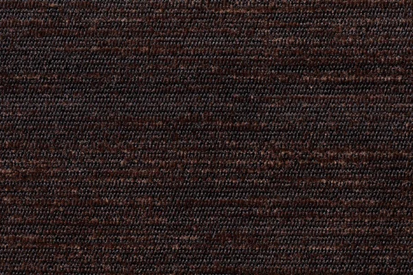 Dunkelbrauner Hintergrund aus weichem Textilmaterial. Stoff mit natürlicher Textur. — Stockfoto
