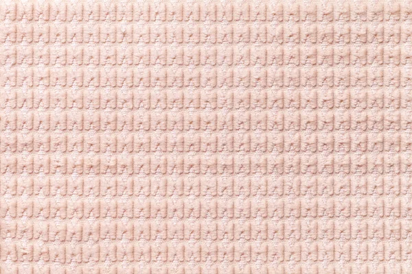 Fondo coralino claro de tejido suave fleecy de cerca. Textura de los textiles macro — Foto de Stock