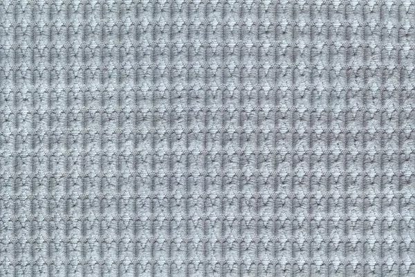 Fondo gris de tejido de suave fleecy de cerca. Textura de los textiles macro . —  Fotos de Stock