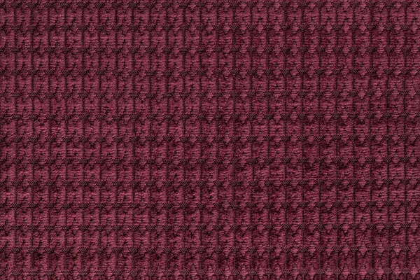 Donker rode achtergrond van zachte, wollige stof close-up. Textuur van textiel macro — Stockfoto