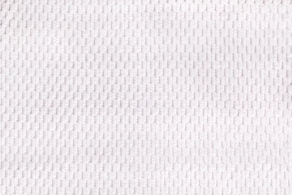 Fondo blanco de tela de suave fleecy primer plano. Textura de macro textil — Foto de Stock