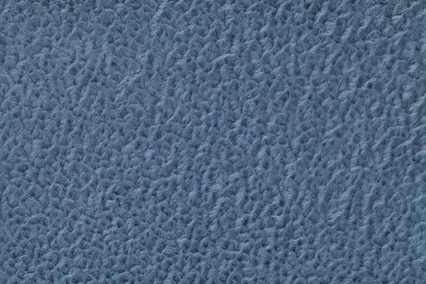 Fond bleu marine moelleux de tissu doux et molletonné. Texture du gros plan textile — Photo