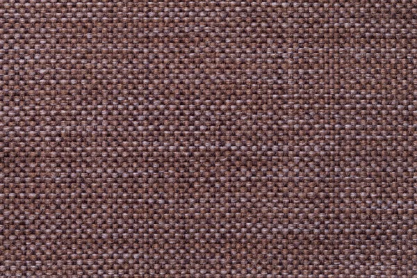 Ciemny brązowy włókienniczych tło z kratka, zbliżenie Struktura tkaniny makra. — Zdjęcie stockowe