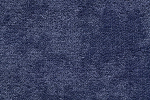 Marineblauer, flauschiger Hintergrund aus weichem, wolligem Stoff. Textur von textilen Nahaufnahmen — Stockfoto