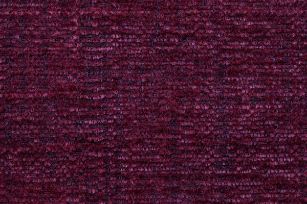 Tmavě červené pozadí nadýchané měkké, vlněný hadřík. Textura textilní closeup — Stock fotografie