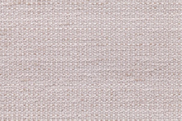 Beige textile background with checkered pattern, closeup. Structure of the fabric macro. — Stock Photo, Image