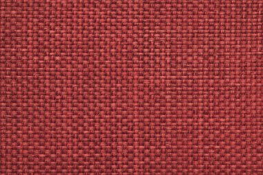 Closeup örgülü kareli desenli bordo arka plan. Doku dokuma kumaş makro.