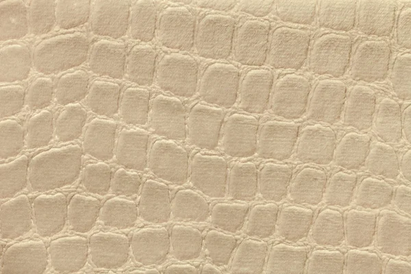 Fond beige en tissu d'ameublement doux, gros plan. Tissu avec motif — Photo