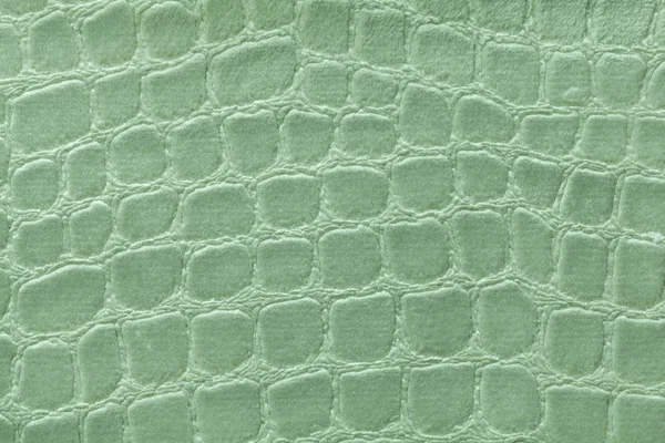Groene achtergrond van zachte bekleding textielstoffen, close-up. Stof met patroon — Stockfoto