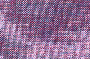 Satranç desen, closeup ile koyu mor ve mavi Tekstil arka plan. Kumaş makro yapısı.