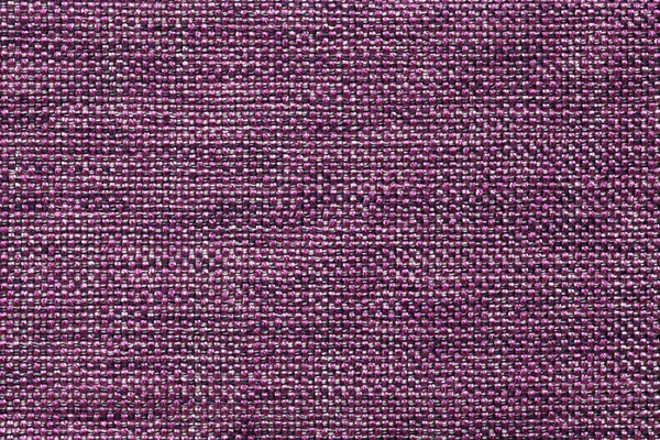 Dark violet textile background with checkered pattern, closeup. Structure of the fabric macro. — Stock Photo, Image