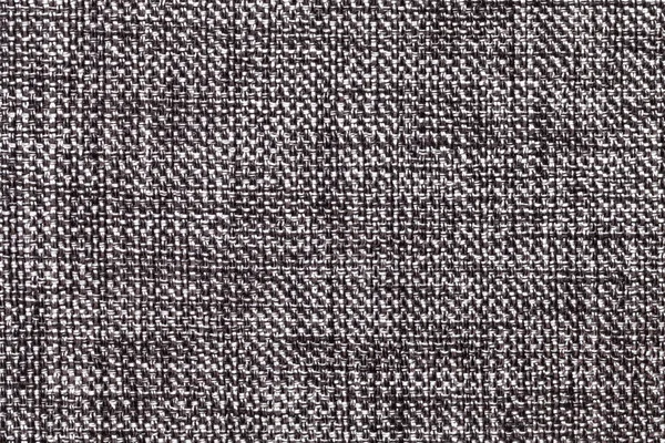 Czarno-białe włókienniczych zbliżenie tła. Struktura tkaniny makra — Zdjęcie stockowe