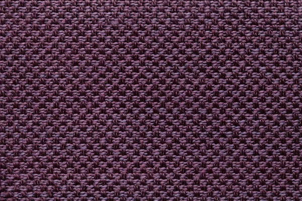 Dunkel lila Textilhintergrund mit kariertem Muster, Nahaufnahme. Struktur des Gewebemakros. — Stockfoto
