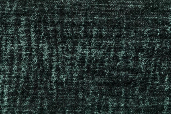 Dunkelgrüner, flauschiger Hintergrund aus weichem, wolligem Tuch. Textur aus Plüsch pelzigen Textilien, Nahaufnahme. — Stockfoto
