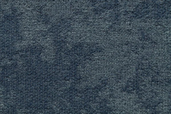 Dunkelblauer, flauschiger Hintergrund aus weichem, wolligem Stoff. Textur aus leichtem Windeltextil, Nahaufnahme. — Stockfoto