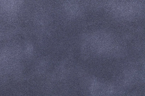 Hintergrund aus dunkelgrauem und blauem Wildleder Nahaufnahme. Samt matte Textur aus Nubuk-Textil — Stockfoto