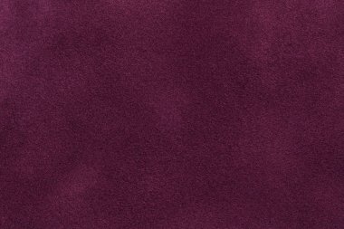 Arka plan koyu mor süet kumaş portre. Velvet mat doku şarap nubuk Tekstil