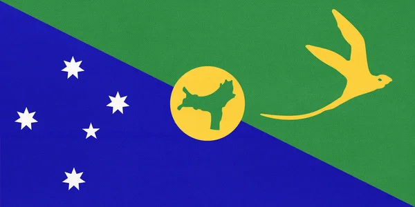 Territoire de l'île Christmas drapeau tissu national fond textile . — Photo