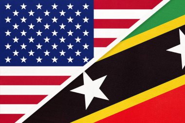 Usa, Saint Kitts ve Nevis Ulusal Bayrağı 'na karşı. İki ülke arasındaki ilişki.