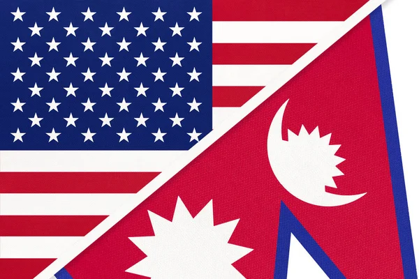 Usa诉尼泊尔共和国的纺织品国旗案。 两个美洲国家和亚洲国家之间的关系. — 图库照片