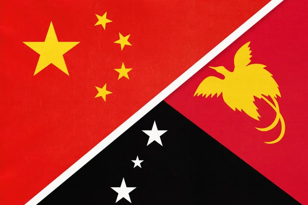 Китайська Народна Республіка Або Кнр Проти Папуа Нової Гвінеї Національний — стокове фото