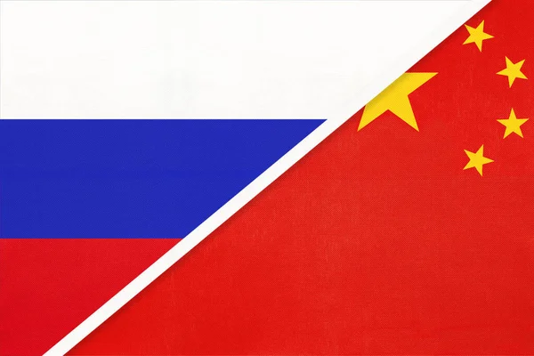 Російська Федерація Або Росія Проти Китайської Народної Республіки Або Кнр — стокове фото