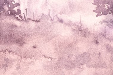 Abstract art background light purple and dark pink colors. Watercolor painting on canvas with violet stains and gradient. Fragment of artwork on paper with lilac pattern. Texture backdrop. clipart