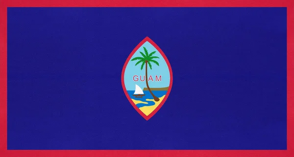 Guam Ulusal Kumaş Bayrağı Tekstil Arka Planı Mikronezya Daki Birleşik — Stok fotoğraf