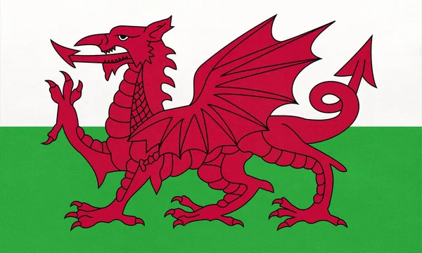 Державний Прапор Уельсу Текстильний Фон Символ Частини Єднаного Царства Міжнародної — стокове фото