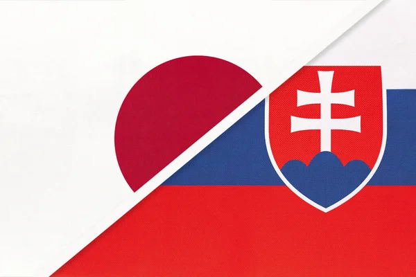 슬로바키아 슬로바키아 공화국 섬유에서 깃발의 아시아 국가들 파트너십 그리고 챔피언십 — 스톡 사진