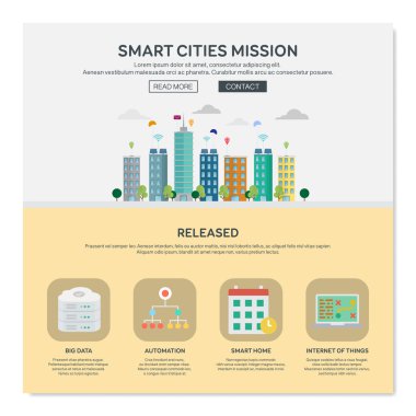 Bir sayfa web tasarım şablonu.