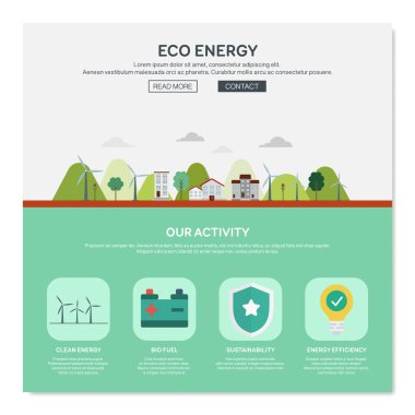 Bir sayfa web tasarım şablonu.