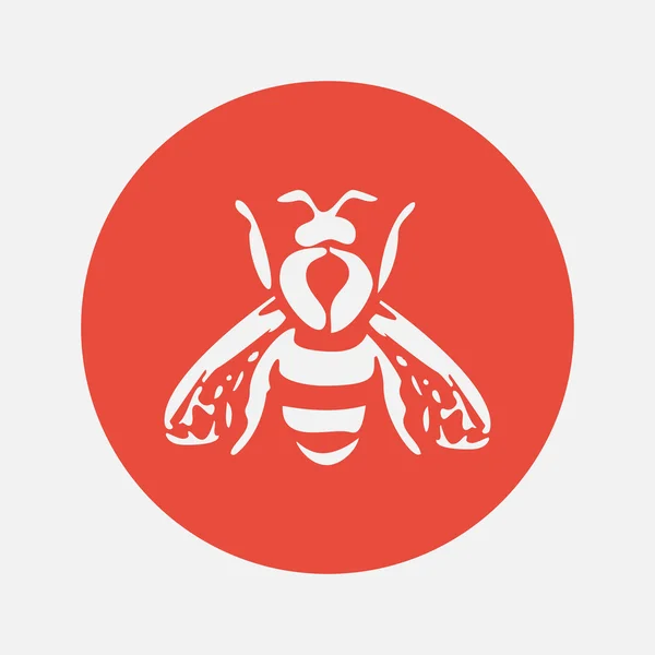 Honigbienen-Symbol. Vektorillustration. — Stockvektor