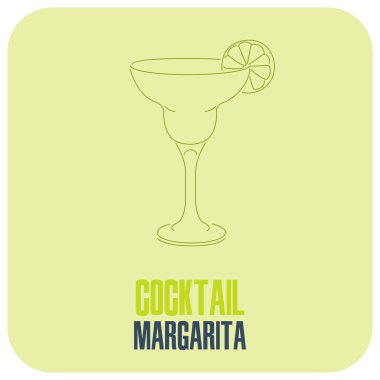 kokteyl vektör çizim.