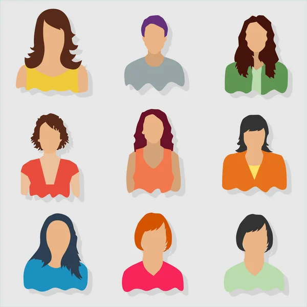 Векторні Ілюстрації Людей Бізнесменів Ділових Жінок Аватарів Люди Плоским Дизайном — стоковий вектор