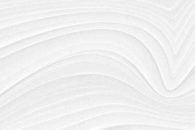 Beyaz 3 boyutlu arka plan, dalga çizimi, ağ koruyucusu için güzel bükme deseni. Bir düğün kartı için düz çizgileri olan açık gri bir doku..