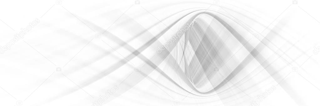 White background 3 d with elements of waves in a fantastic abstract design, the texture of the lines in a modern style for wallpaper. Light gray template for wedding ceremony or business presentation.