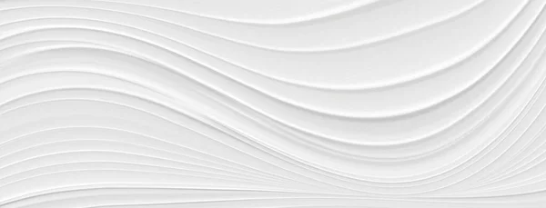 Beyaz zemin 3 boyutlu, muhteşem bir soyut dizayn ile dalga elementleri, modern duvar kağıdı tarzında çizgilerin dokusu. Düğün töreni ya da iş sunumu için açık gri şablon.