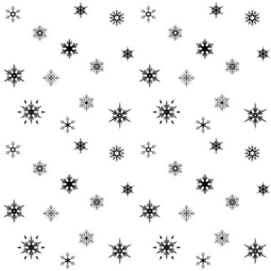 Beyaz kar taneleri seamless modeli. Kış Festival arka plan.