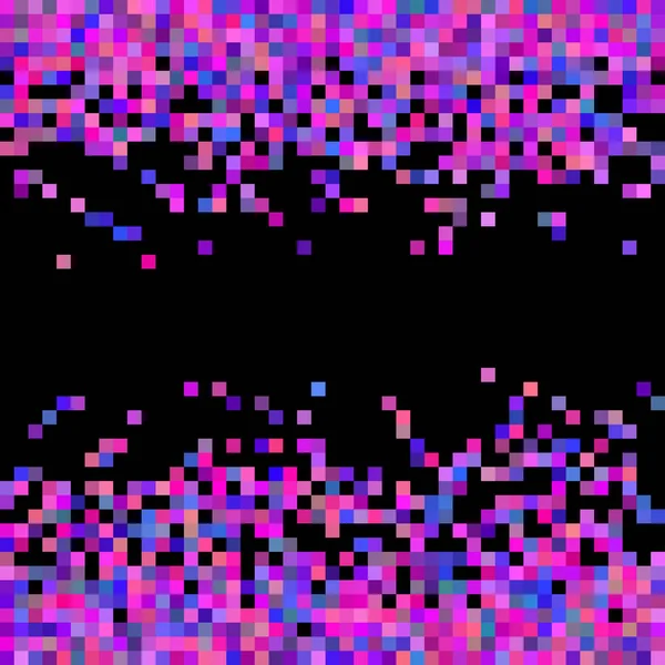 Фиолетовый и черный пиксельный фон. Абстрактная векторная иллюстрация . — стоковый вектор
