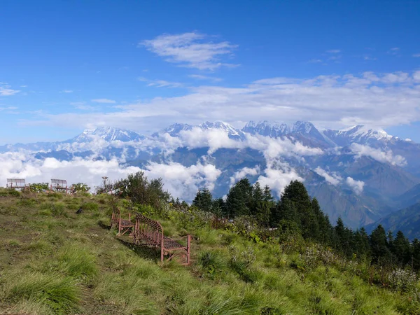 Himalaya uit Poon Hill, Nepal — Stockfoto