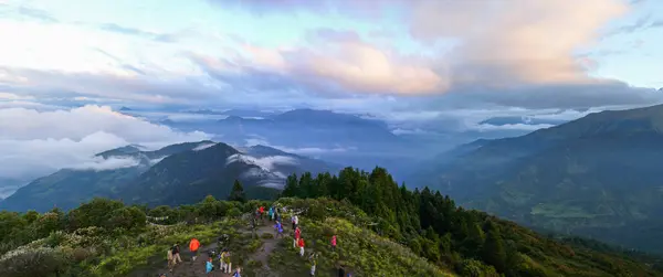 Himalaya uit Poon Hill, Nepal — Stockfoto