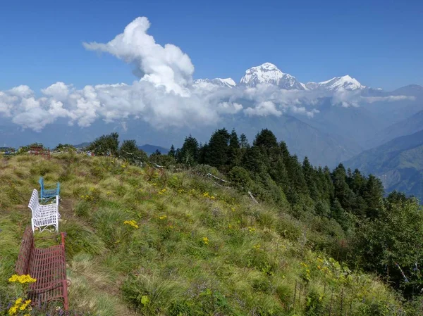 Dhaulagiri variëren van Poon Hill, Nepal — Stockfoto