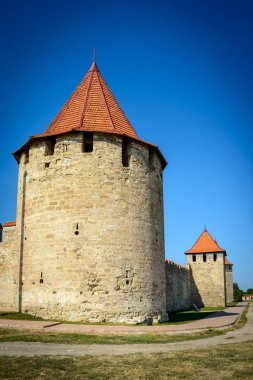 Old fortress on the river Dniester in town Bender, Transnistria. City within the borders of Moldova under of the control unrecognized Transnistria Republic. clipart
