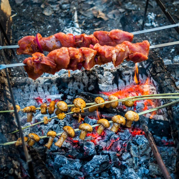 Lezzetli ızgara açık