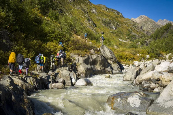 Tourism in the Caucasian Mountains in Georgia