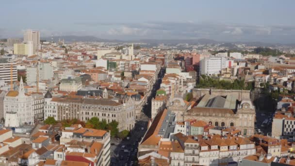 Panoráma kilátás Porto City-re, Portugália — Stock videók