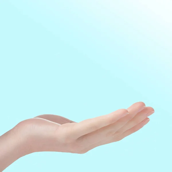 Kadın eli beyaz arkaplanda